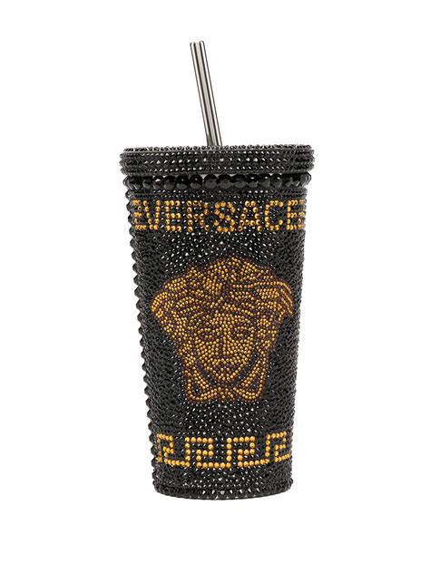 collezione medusa versace bicchiere|Bicchiere con coperchio Medusa con decorazione di cristalli.